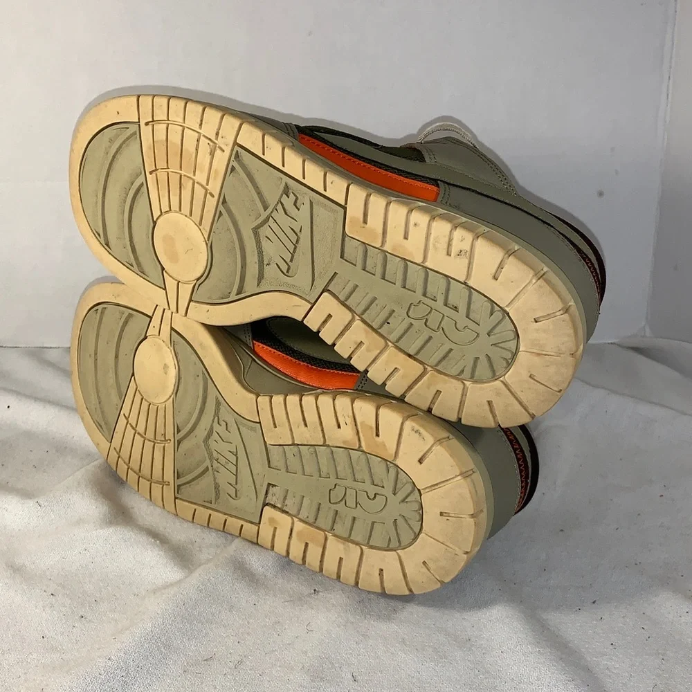 Nike Mens Dunk Low Remastered Jumbo Medium Olive Sneakers
